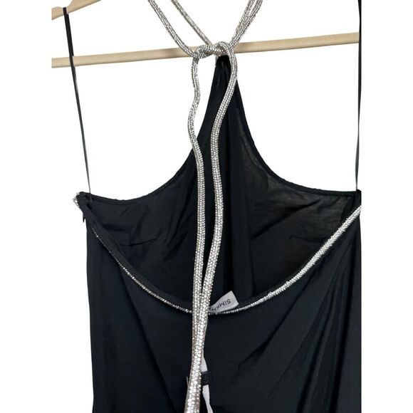 NWT Simkhai Onyx Halter Neck Maxi Dress Sz. L - Picture 11 of 11